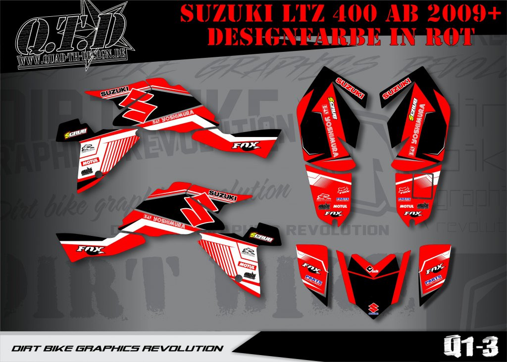 Q1-3 Rot für Suzuki LTZ 400 ab 2009+
